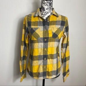 American Eagle Yellow Plaid Button Down 10